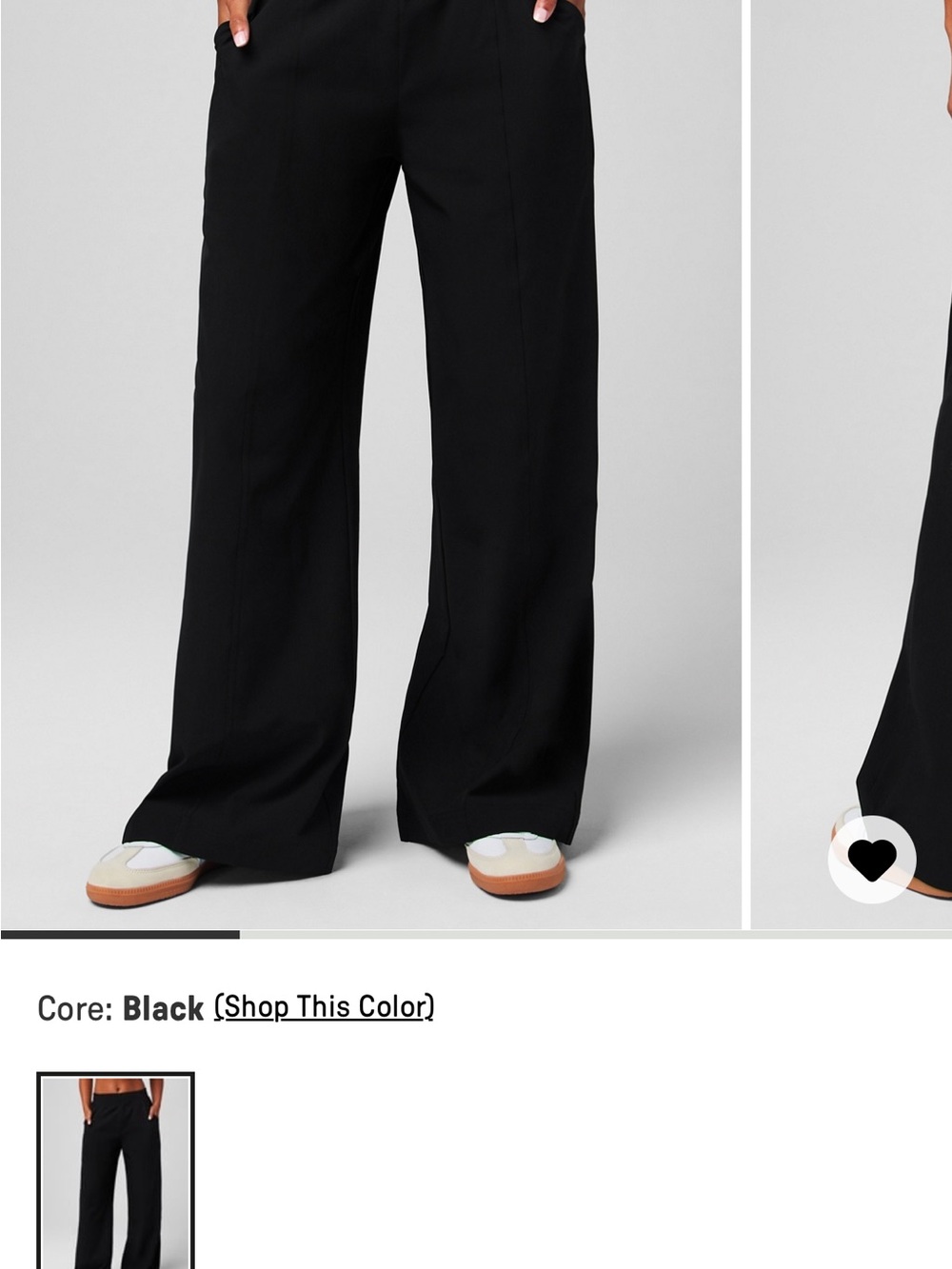 Fabletics Wide-Leg Black Pull-On Pants